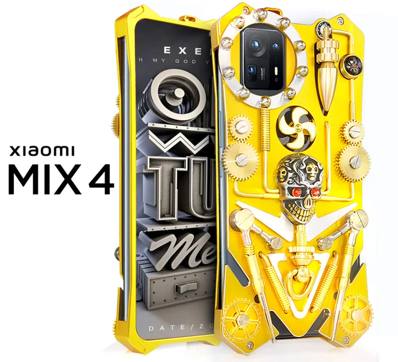 

Роскошный армированный Металлический Алюминиевый Чехол Zimon для телефона Xiaomi Mix 4 Mix4 11 10 Pro Чехол механическое снаряжение полностью ручной ра...