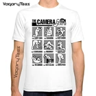 Идеальные подарки, футболка с камерой, забавная креативная Новинка, мужские хипстерские футболки в стиле Geek