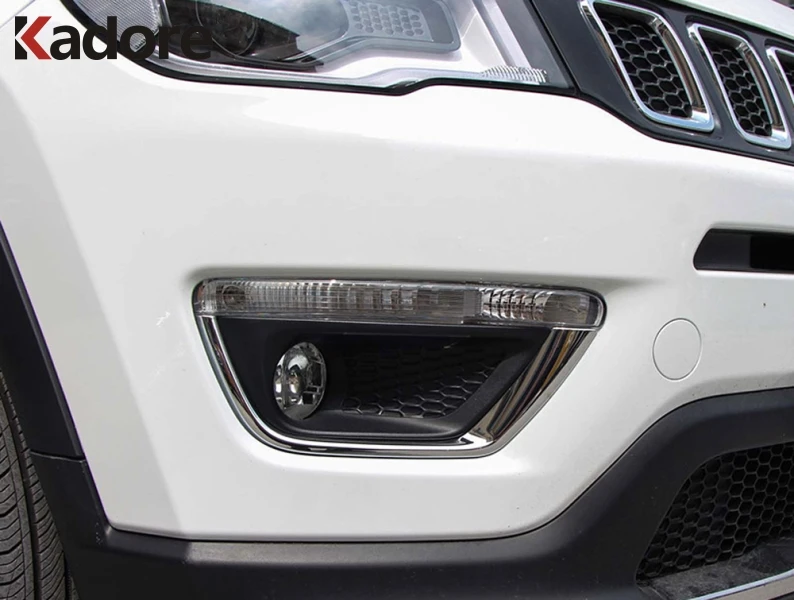 Для Jeep Compass 2017 2018 2019 2020 ABS хромированный внешний передний противотуманный
