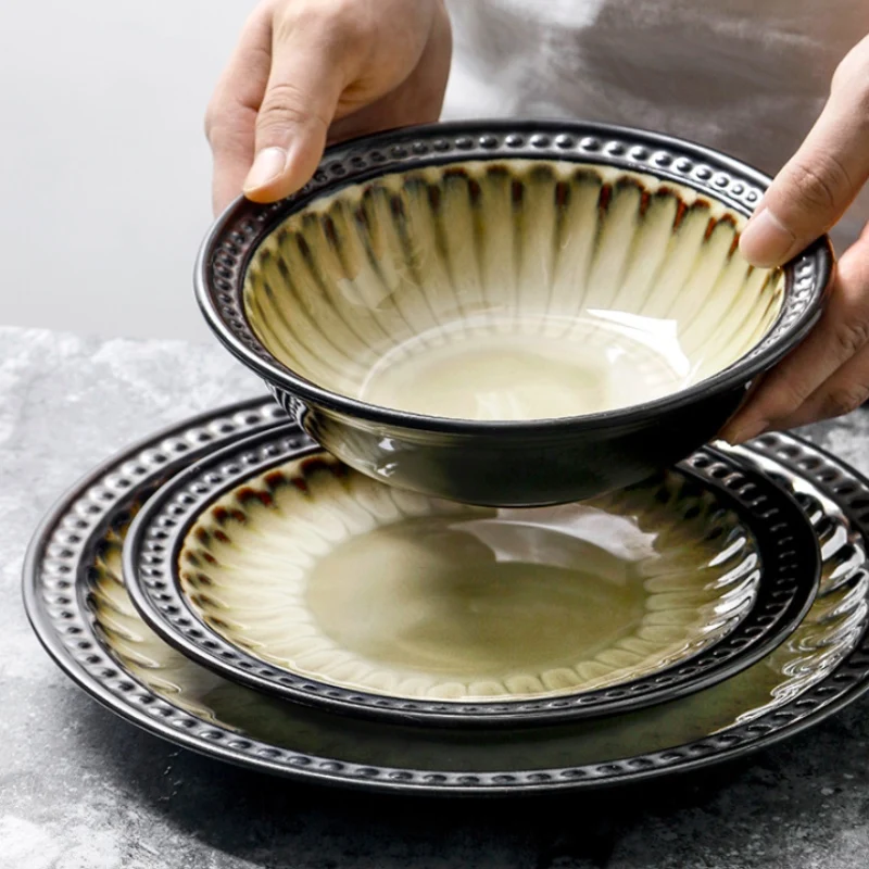 Тарелка для салата обеденное блюдо тарелки завтрака в скандинавском стиле