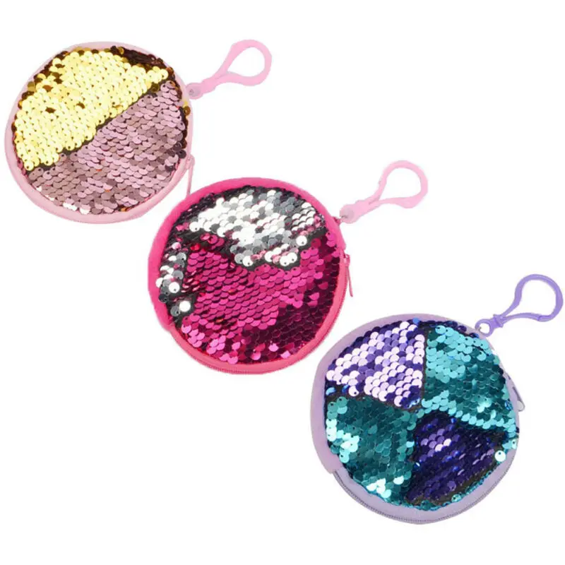 Детские Мини Кошельки для монет мальчиков и девочек сумка с блестками модные
