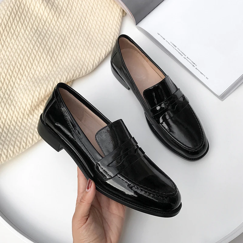 

Women flats summer spring single oxford shoes 2020 genuine leather flat heels fashion shoes for woman brogues slipon shoes