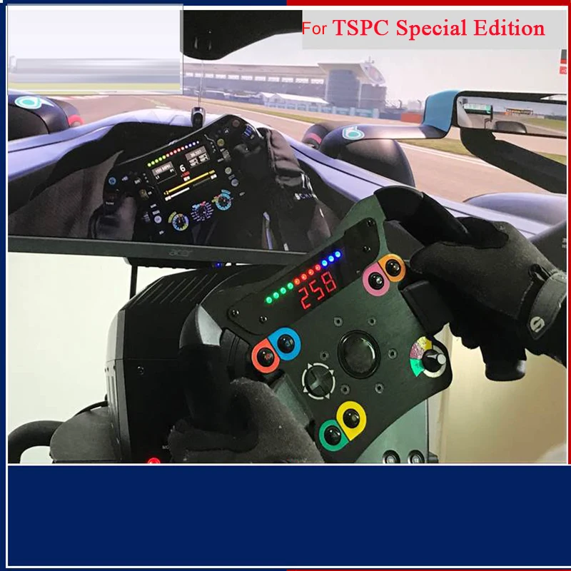 Фото Рулевое колесо для thrdmaster T300RS/GT 599 TSPC R383/P310 Simracing Car Game PC USB измеритель скорости светильник светодиодный дисплей №2