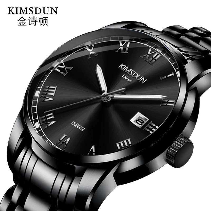 Relojes Para Hombre KIMSDUN модные брендовые светящиеся водонепроницаемые кварцевые часы