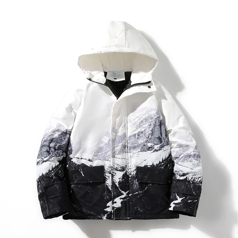 2023 Men Jackets Winter Warm Thick Parkas Waterproof Hooded Fur Collar Coat Fashion Casual Outwear