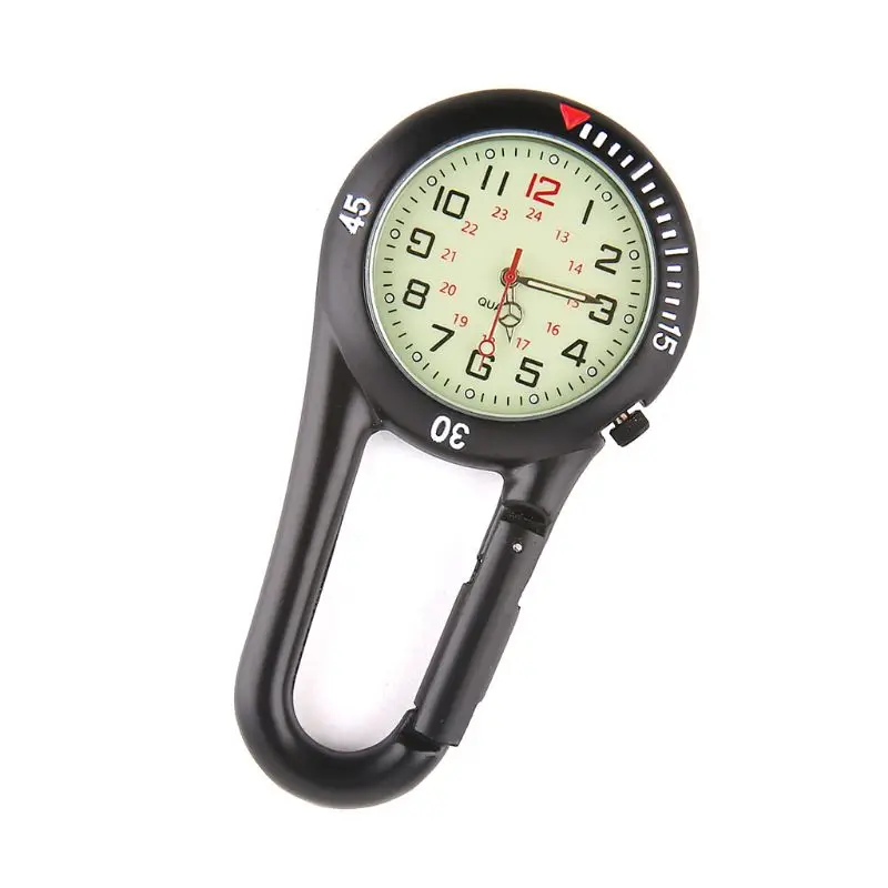 

Q1FF Outdoor Carabiner Fluorescent Watches Backpack Buckle Rock Climbing Hook Luminous Watch-Face
