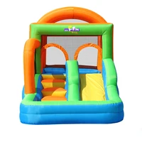 inflatable jumper jump bounce house in slide with blower bouncy castle indoor garden fun party for kids ball pool backyard yard
