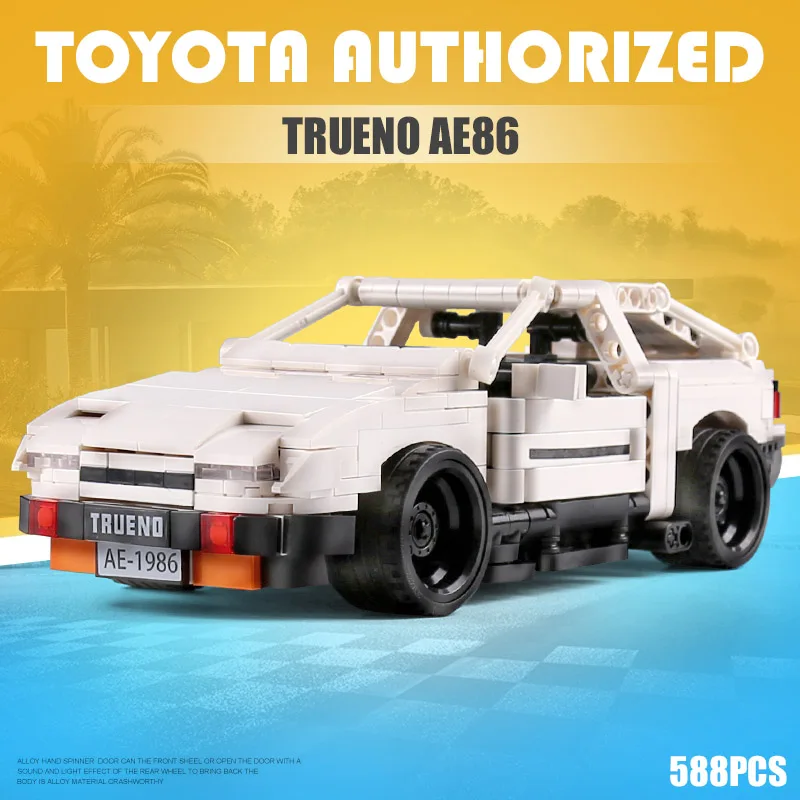 Toyota авторизация технический креативный MOC мультяшный инициал D AE86 Vechicle