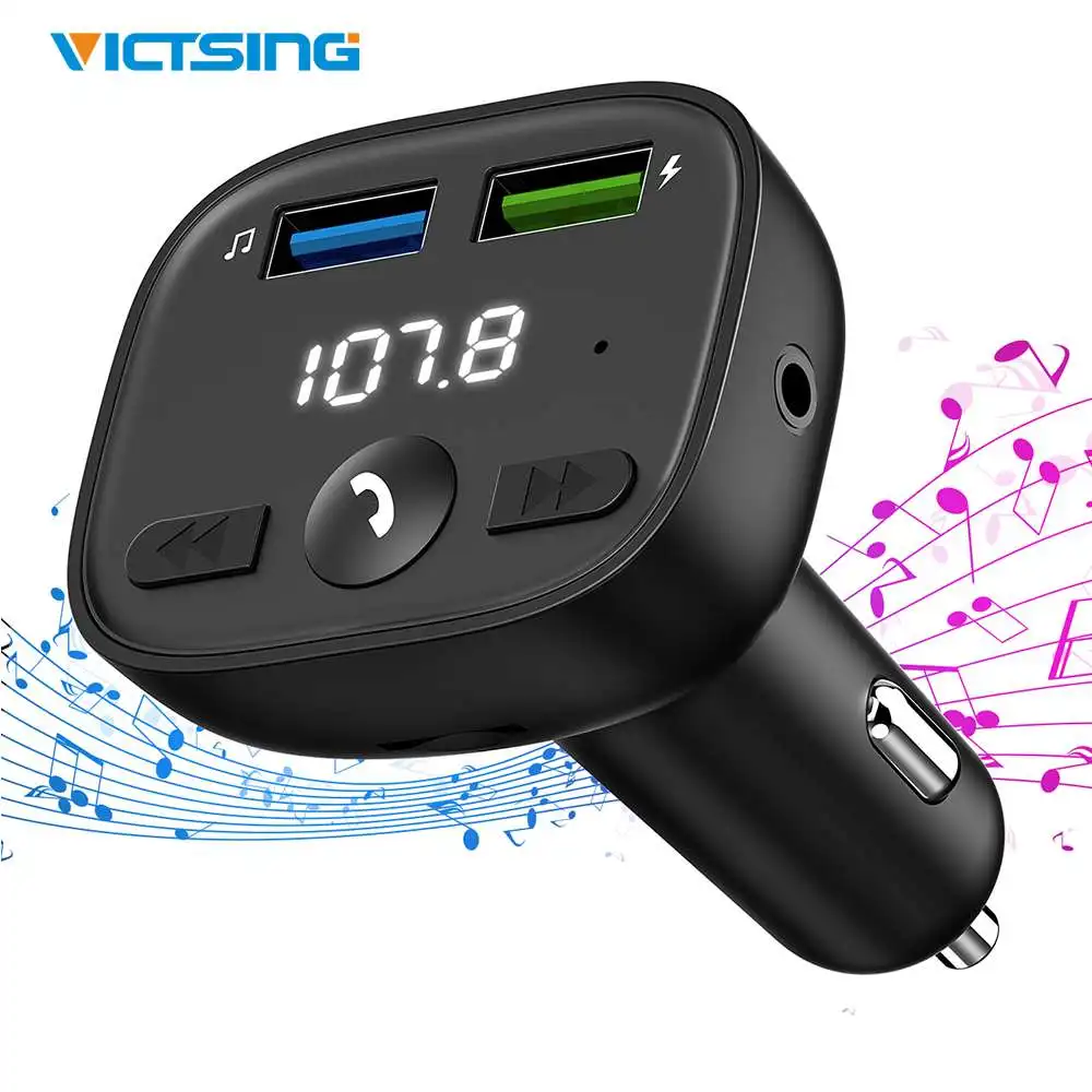 VicTsing Wireless Bluetooth Radio Adapter Car Kit FM Transmitter for LED Screen with Hifi Sound | Автомобили и мотоциклы