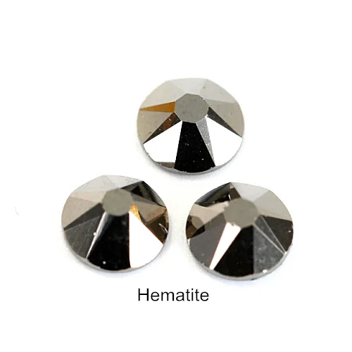 Hematite 2088 граненые Стразы отличного качества для ногтей с плоской задней поверхностью, много цветов, стразы для украшения ногтей Y3813 - Цвет: Hematite