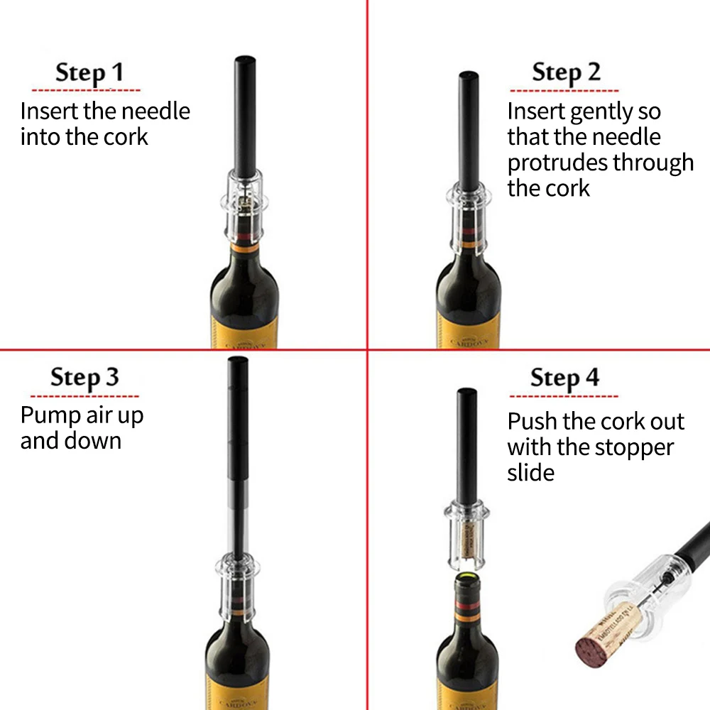 Воздушный насос открывалка для бутылок вина вакуумная пробка красного крышки