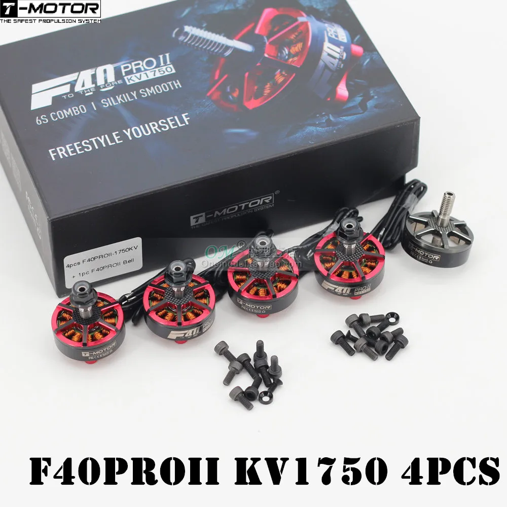 Бесщеточный двигатель F40 PRO II 1750KV 5-6S для радиоуправляемых мультироторов FPV Racing Drone