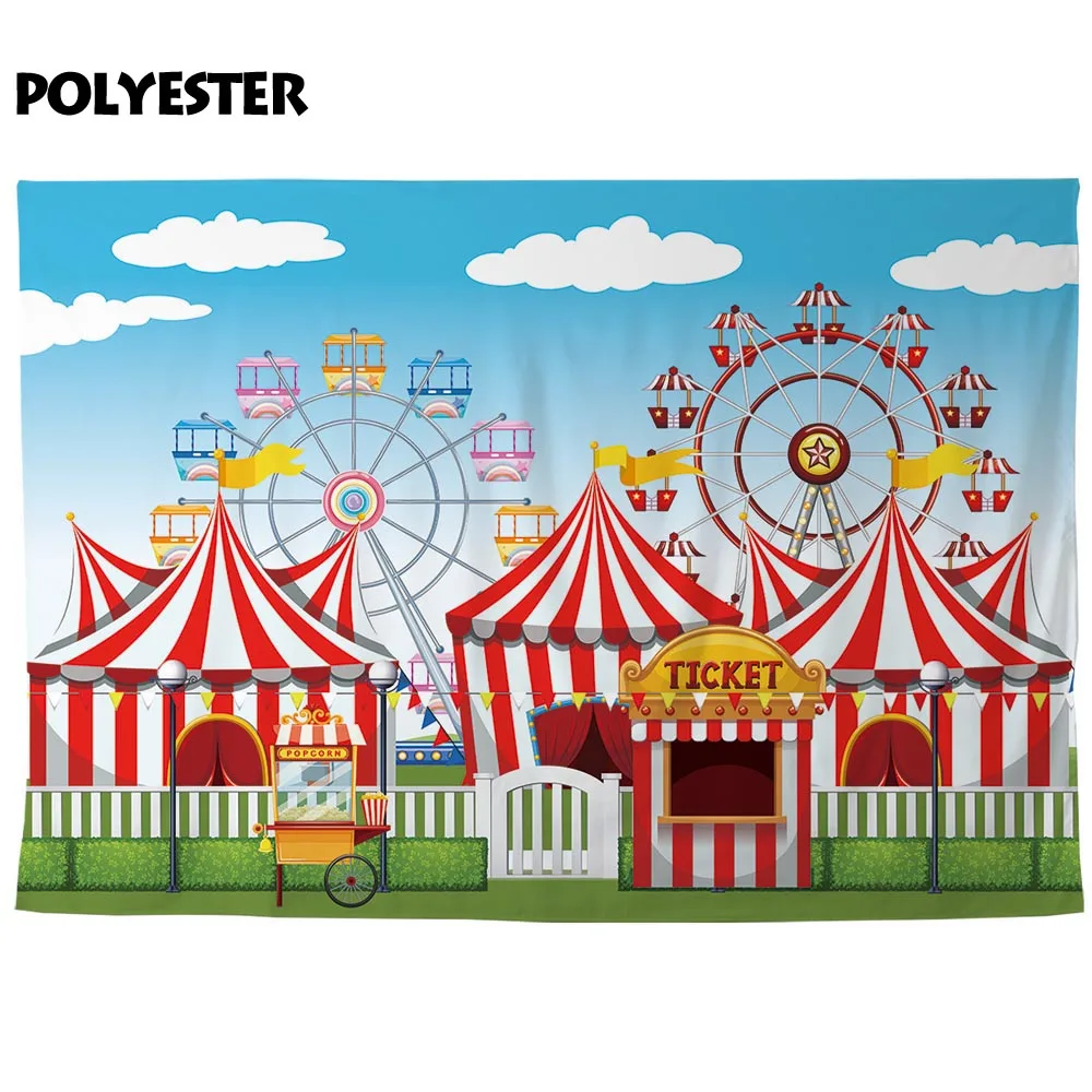 Allenjoy цирк билетов грандиозное событие фоны колеса обозрения палатка флаг День