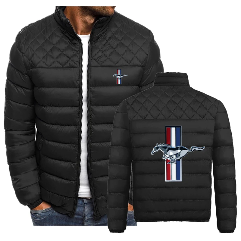 

Модные повседневные толстовки MUSTANG на молнии, мужская хлопковая одежда, зимние теплые куртки, мужские топы с воротником-стойкой в стиле Хара...