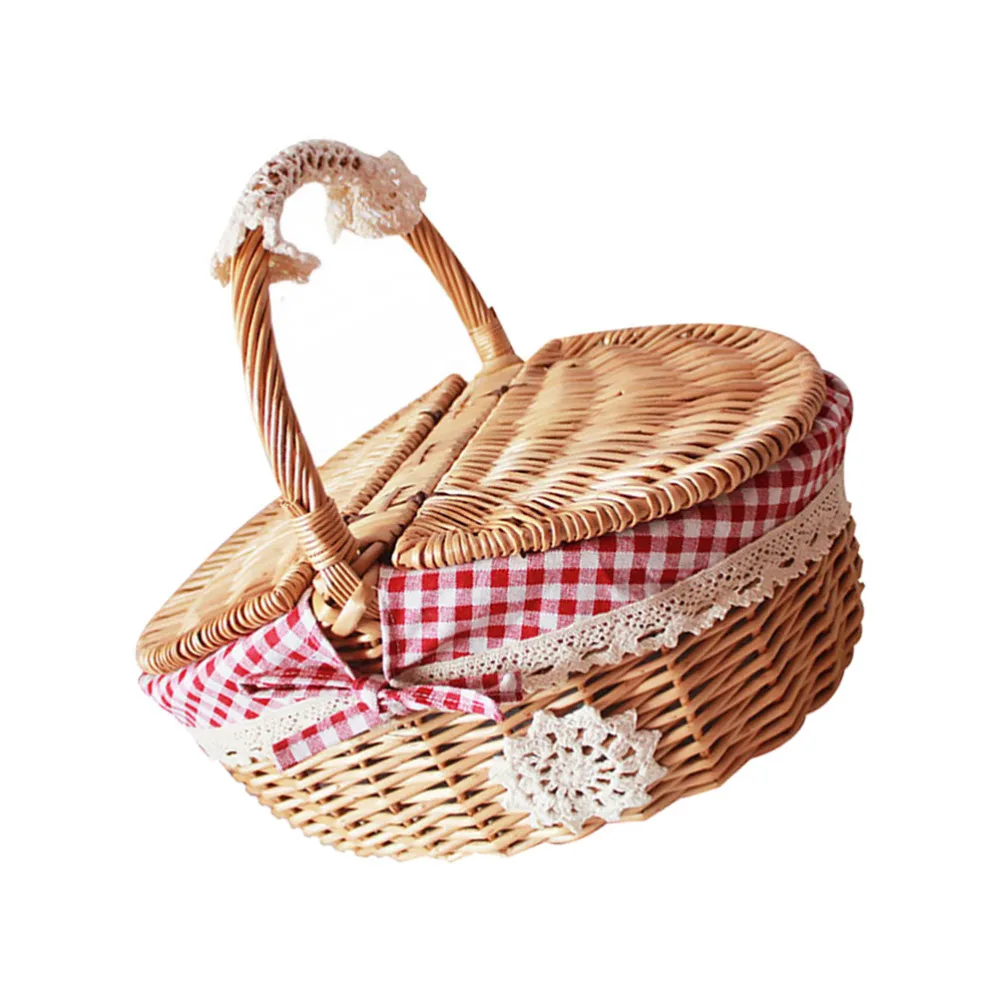 

1pc Home Storage Basket Sundries Organizer Basket Picnic Food Storage Basket