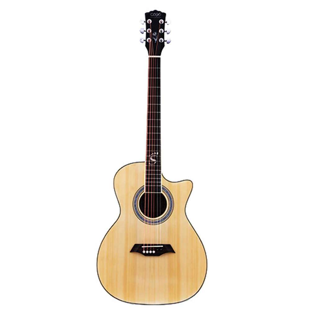

Acoustic Guitar 40 Inch Concert Guitar A+ Ingeman Spruce Rosewood Fretboard Folk Guitar for Beginners AGT374