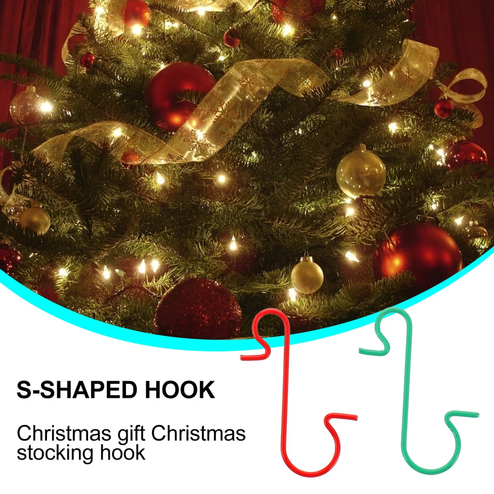 

2 boxes/300pcs Christmas Decoration Hook Metal S-shaped Hook Decorative Hook