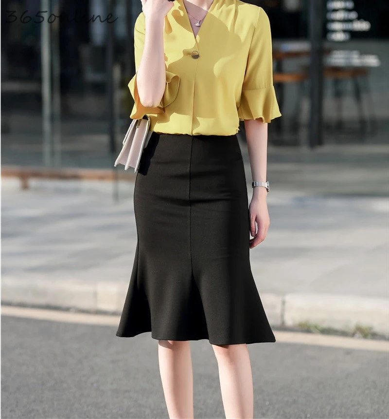 Newest Fashion Styles Women Fishtail Skirt Spring Summer Business Work Wear Slim Hips Skirts Shorts Ladies Office Mini | Женская одежда