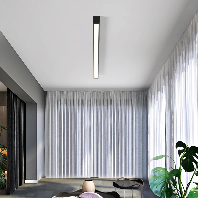 $28.00 Surface mounted linear light minimalist led long aisle bedroom dining room background wall living room ceiling light