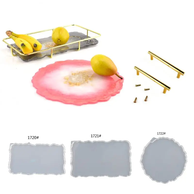

Нерегулярная Большая пластина, полимерная форма, крупногабаритный лоток для фруктовых дисков, прозрачная Гибкая силиконовая форма, художественные инструменты