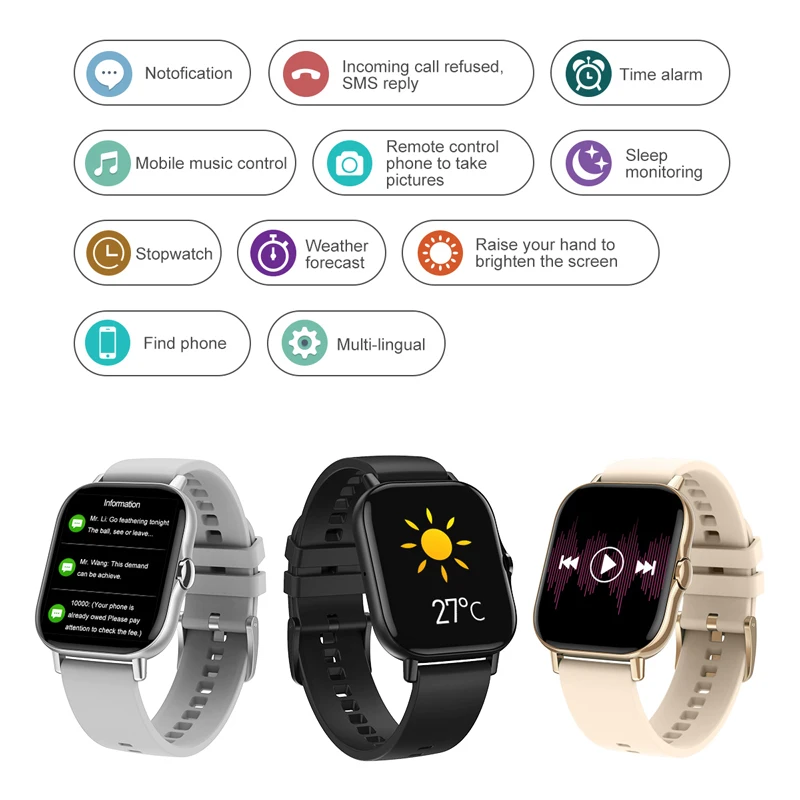 VBDK 2021 DT94 Smart Watch Women Men Tracking 1.78 inch 320x385 Screen Long Battery Multi-Sport Mode Smartwatch VS DT95 p8 plus |
