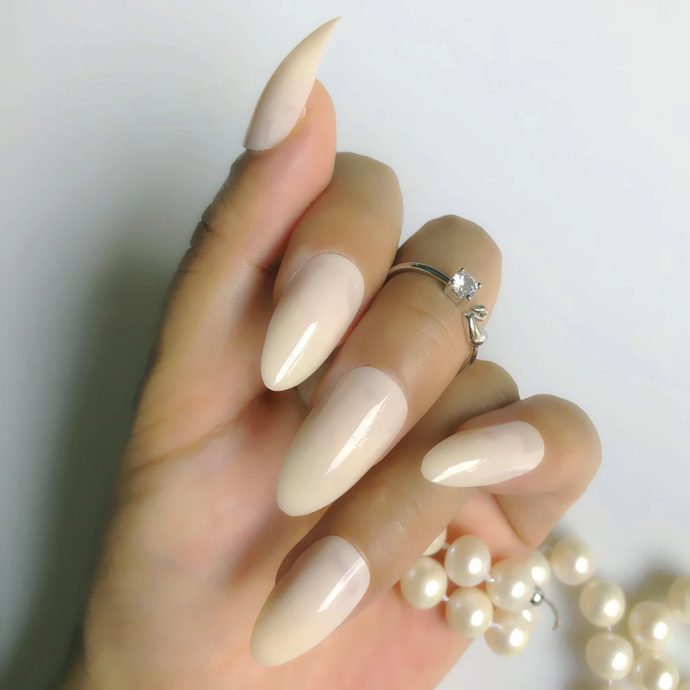 24 шт. накладные ногти на шпильке средней длины|Накладные ногти| |