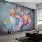 Пользовательские фото обои европейский стиль ручная роспись маслом 3D Красочные фотообои с бабочками гостиной спальни настенные наклейки