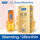 Ультратонкие презервативы Durex на водной основе, интимные изделия для мужчин, смазка для пениса, взрослые игрушки для пар с дополнительной смазкой