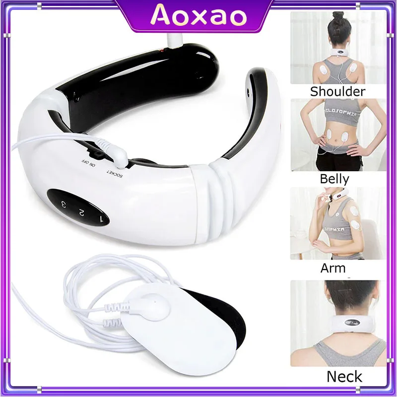 

Infrared Heating Electric Neck Massage Device Relaxation Tools Relief Pain Magnetic Pulse Cervical Massager Back Body Massage