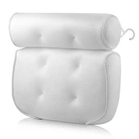 bathtub suction cup mesh pillow breathable spa pillow home stand hot water bathtub neck back support accessories