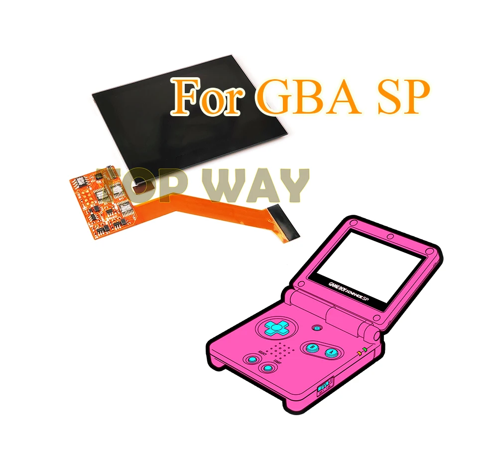 Выделите ips ЖК-дисплей Экран для Nintend GBA SP игровой консоли ремонт аксессуары ЖК-дисплей Экран 5-уровневая Яркость Регулируемый OEM