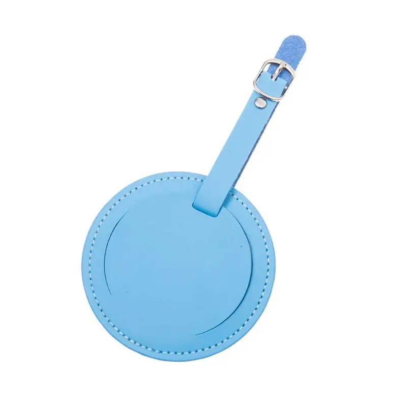 Круглая бирка для багажа кожаная чемодана подвеска сумки именной