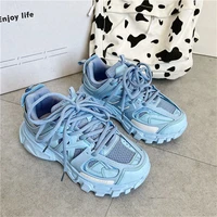 blue dad shoes adult platform trainers new fashion stylish casual chunky sneakers for women men sport thick sole footwear tripls
