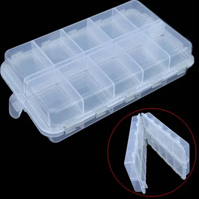 

Plastic Portable Double-layer Compartment Transparent Waterproof Fishing Tackle Box Fish Hook Storage Box Fishing Accessories