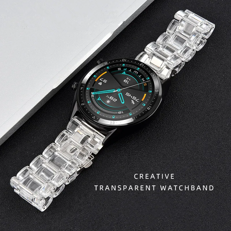 Replacement WatchBand 20mm 22mm For Huawei Watch Gt 2 Strap Transparent Watchbands Bracelet Accessories For Samsung Galaxy Watch