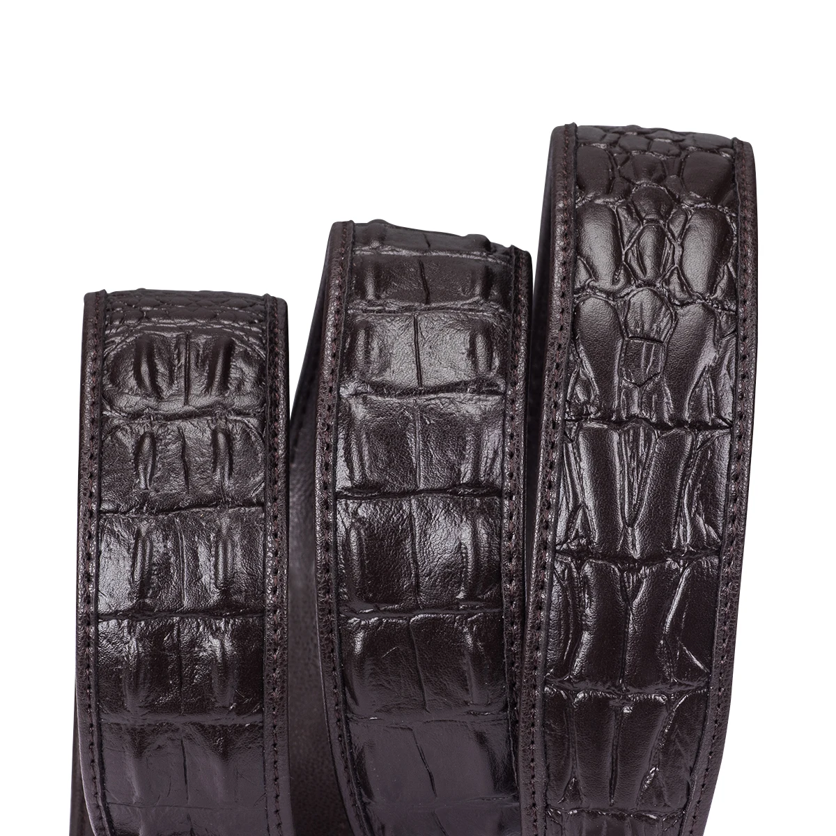 Дизайнерские мужские ремни без пряжки 3 5 см в ширину с узором крокодиловая кожа