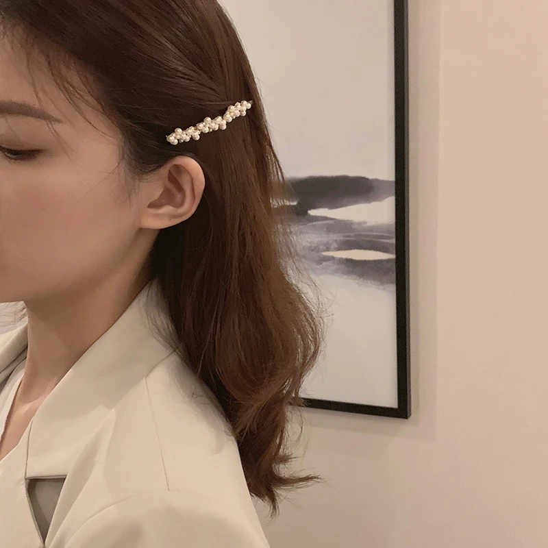 

2/8/10pcs/Set Elegant Pearls Geometric Hair Clips Crystal Hairpins Sweet Hair Ornament Hairpin Barrette Headband Hair Accessorie