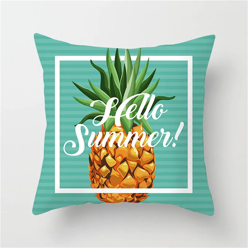 Тропическая подушка в виде фрукта Fuwatacchi наволочка с принтом ананаса и слов для