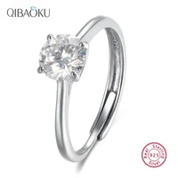 moissanite 925 sterling silver rings open adjustable finger ring for women wedding engagement rings fine jewelry
