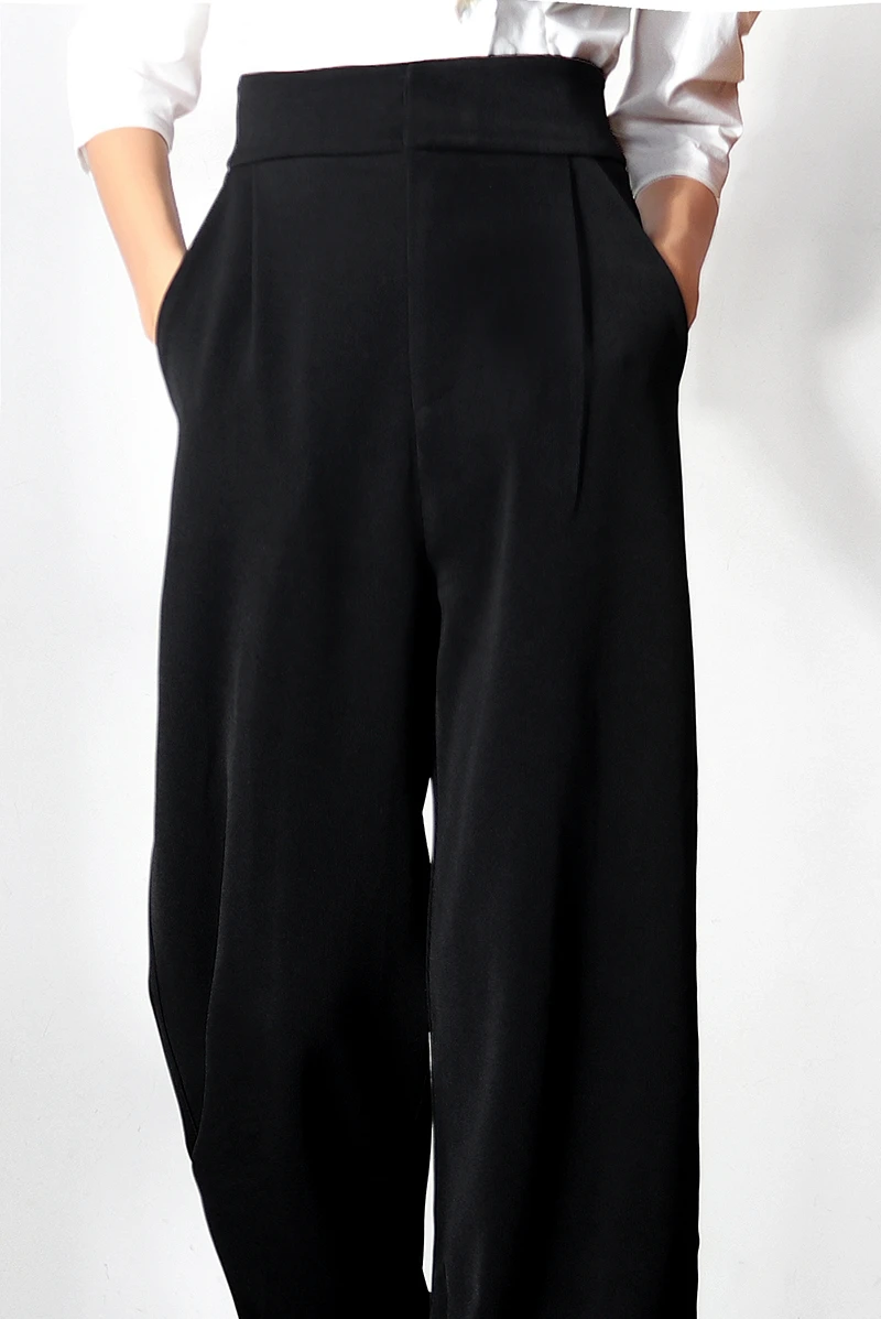 

Women High Waist Casual Wide Leg Long Palazzo Pants Trousers Women's Relaxed-Fit office Pantsq357