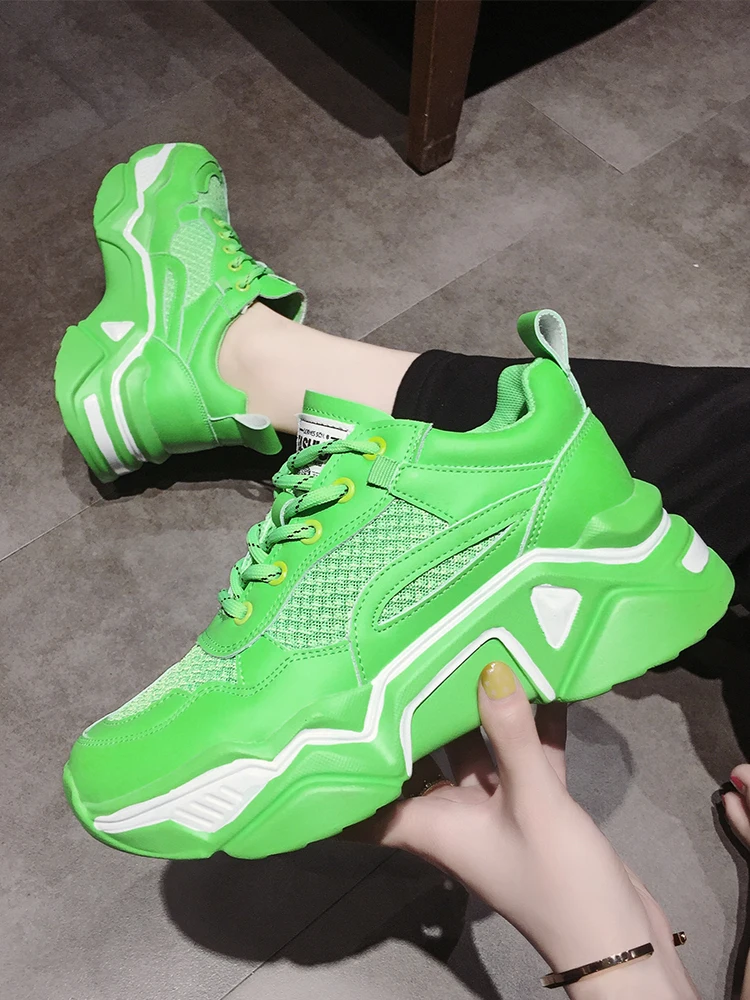 

Green Torre Shoes Women 2019 New Summer Super Fire Ins Tide Wild Thick Breathable Sports Shoes