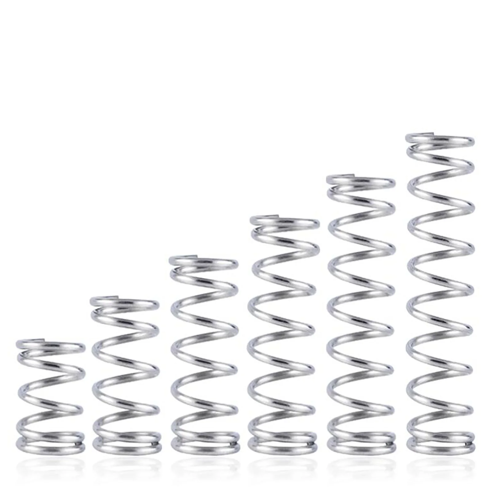 

5PCS 1.8x10mm Compression Spring, Wire Diameter 0.07'', Outer Diameter 0.39'', Free Length 0.39''-2'', Stainless Steel