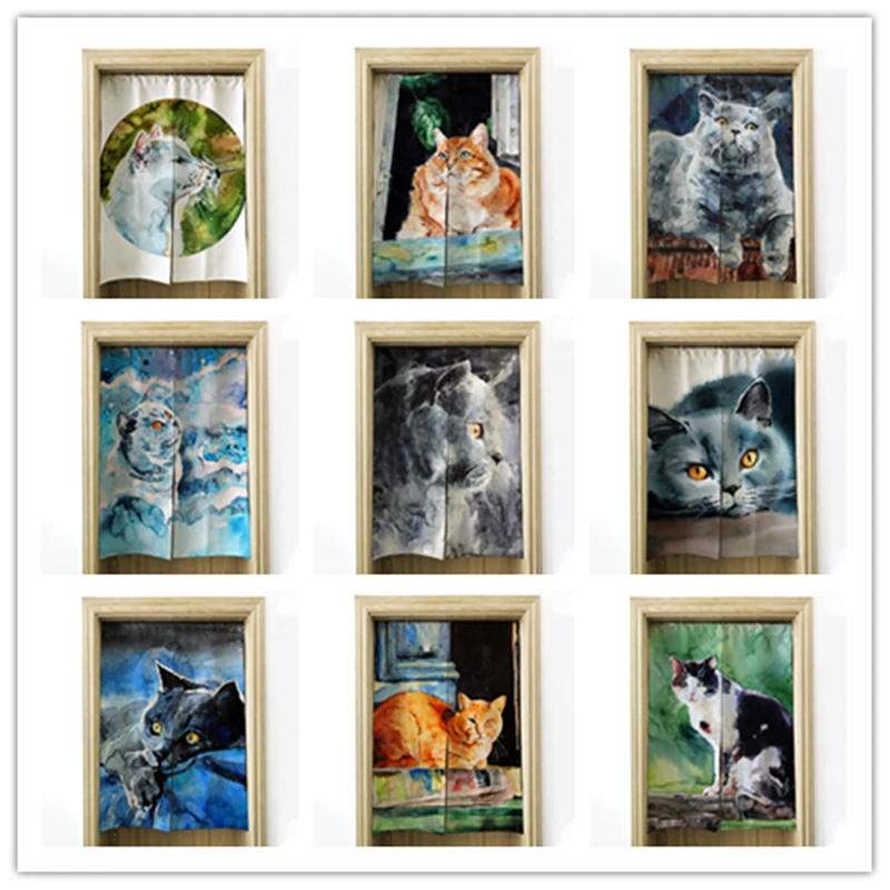 Цифровая печать ручная роспись иллюстрация затемненные занавески подвесные