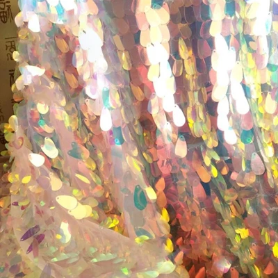 2.5cm Sequins Pink Эффективная симфония Лазерная эллиптическая большая Дыня Блестки Кружева блестками градиентная ткань - Цвет: 2.5cm Sequins Pink