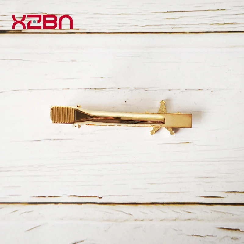 Мужской классический зажим для галстука с позолотой