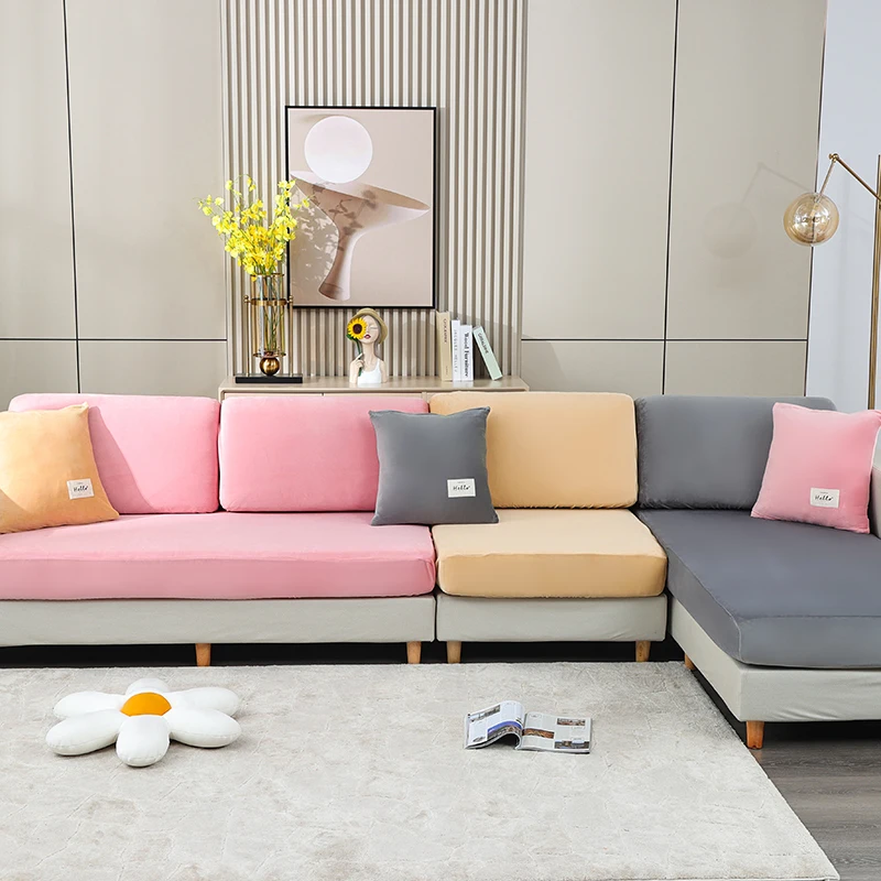 Бархатный Чехол на сиденье дивана эластичные толстые Чехлы для подушек