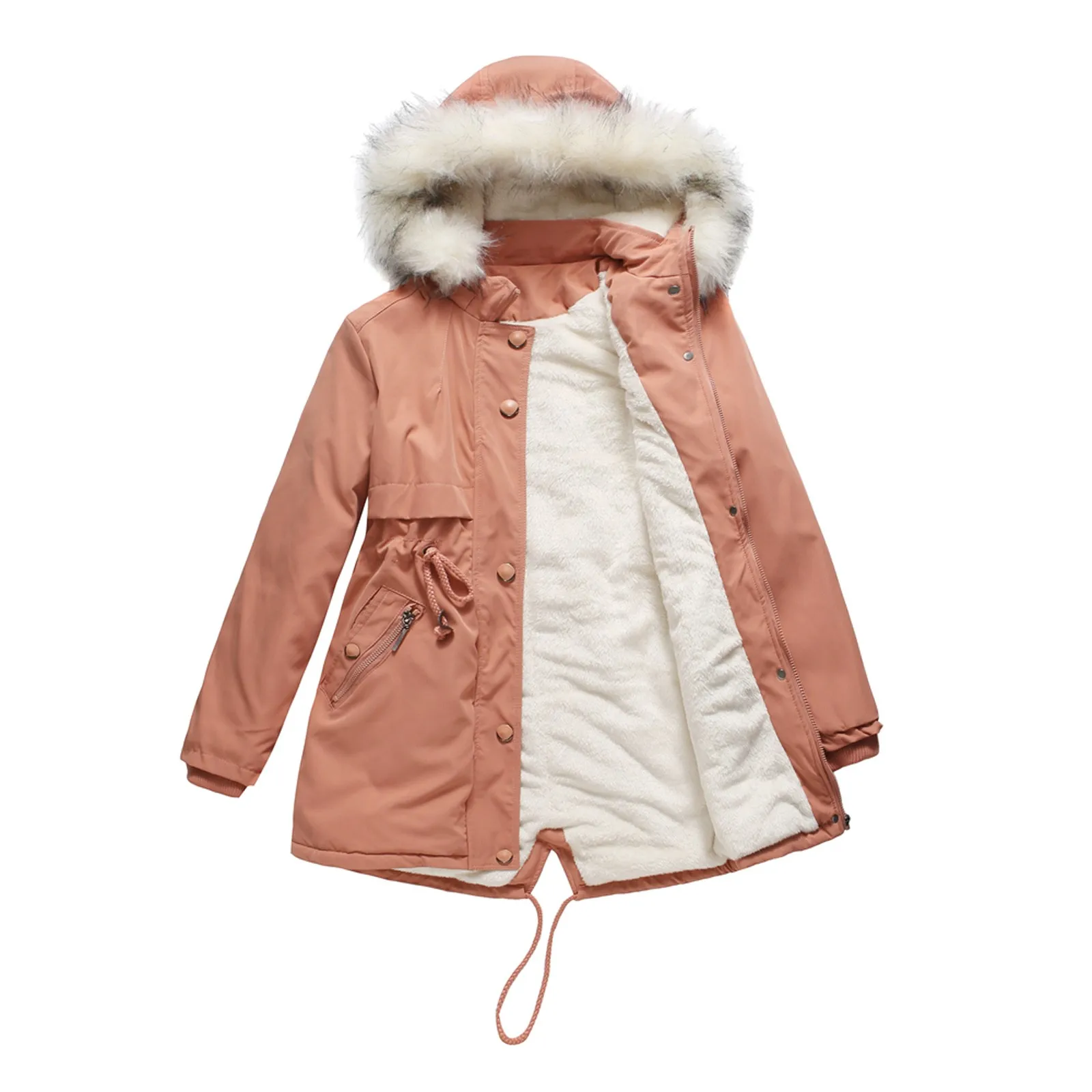 Зимняя женская куртка теплая свободная повседневная с капюшоном верхняя одежда