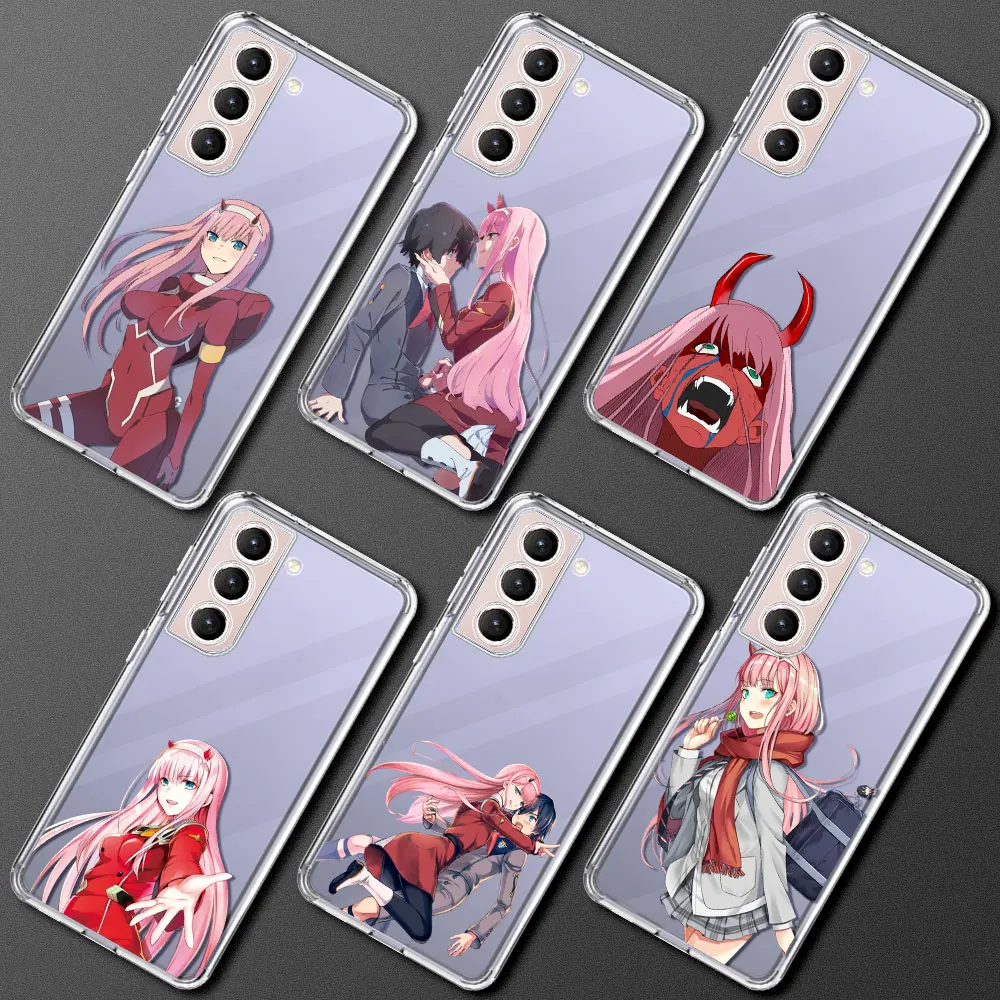 

Soft Case for Samsung Galaxy S20 FE S21 Ultra Transparent Painted S10 Plus Note 10 Lite Phone Cover Funda DARLING In The FRANXX