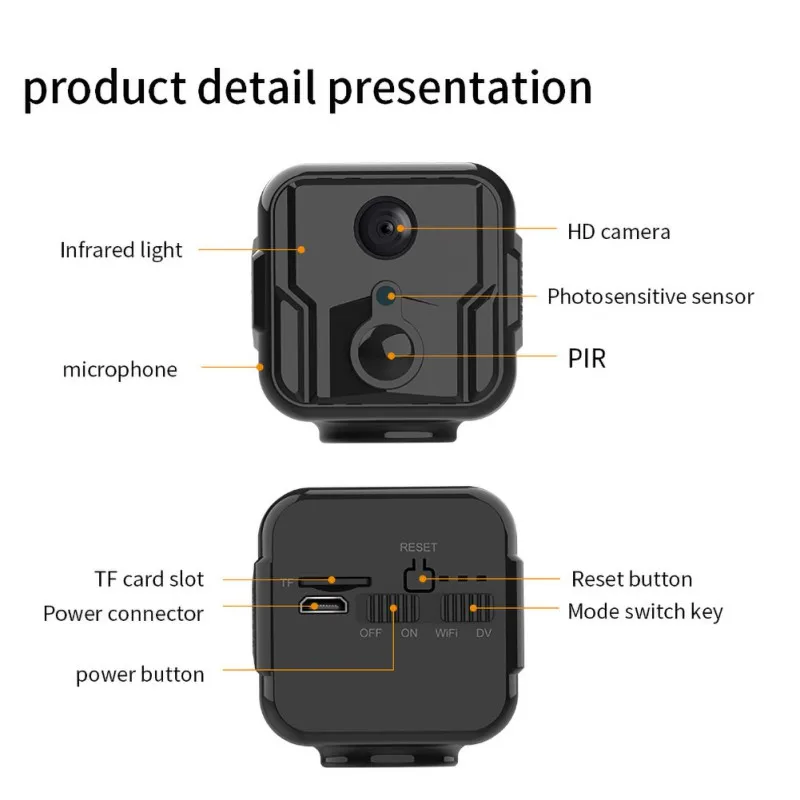 

1080P HD Wireless Nanny Cam Portable Indoor Outdoor Security Camera Night Vision Motion Detection