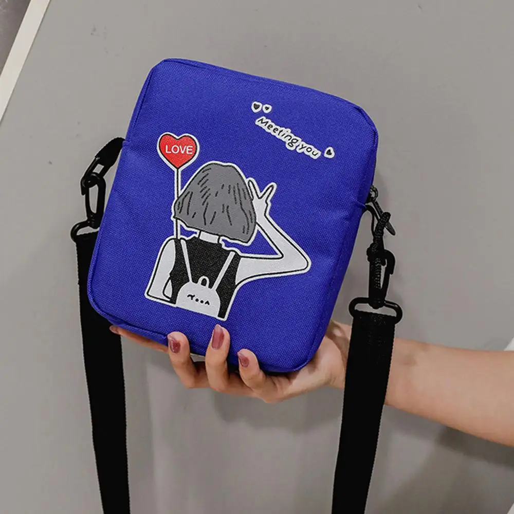 Женская модная простая парусиновая сумка на одно плечо с рисунком девушки из